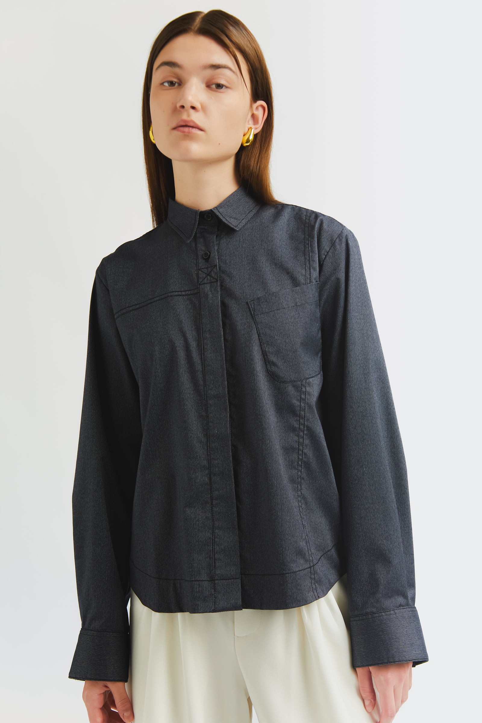 YARRA OVERSIZED SHIRT NAVY