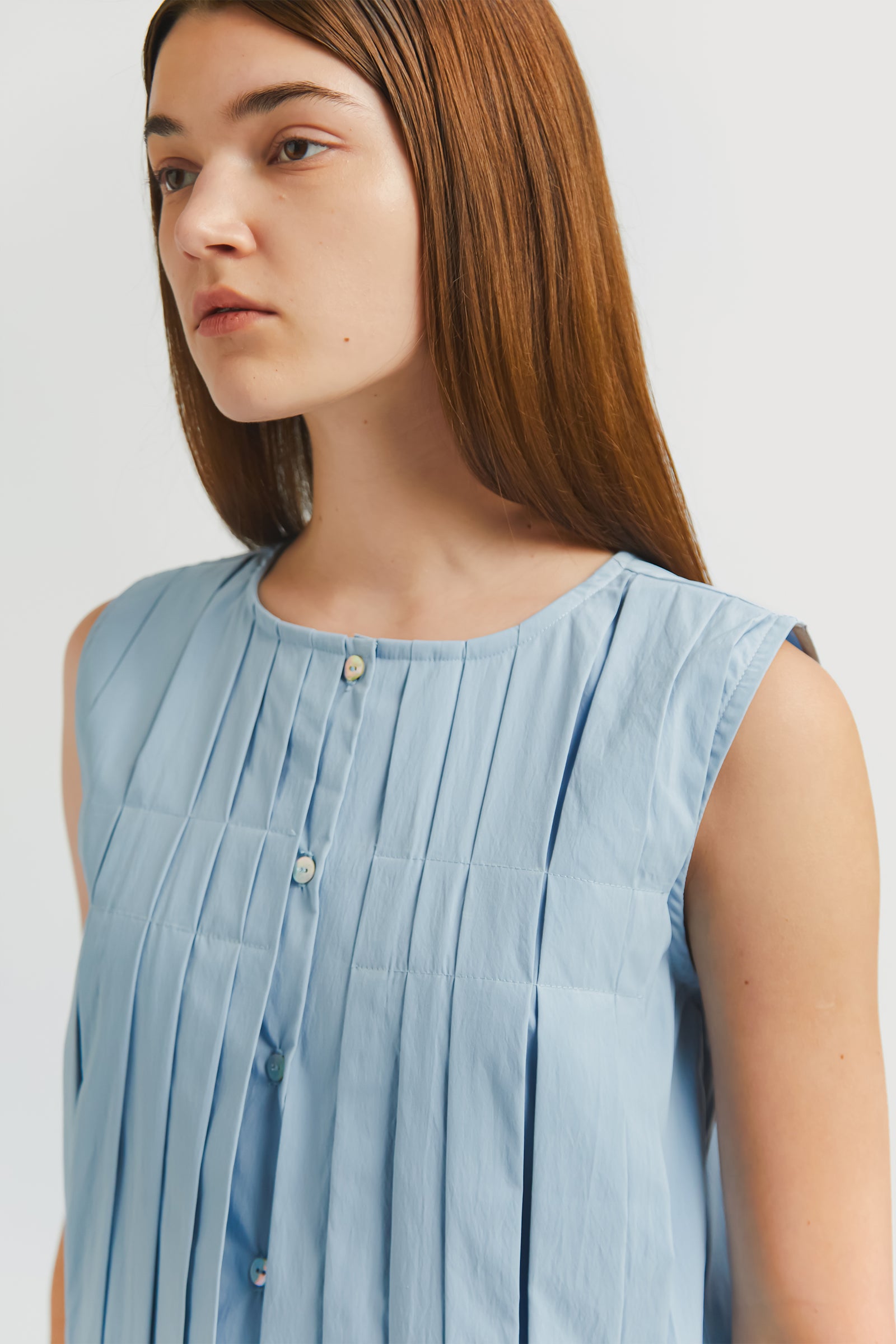 CLAIRE PLEATED DRESS SKYBLUE