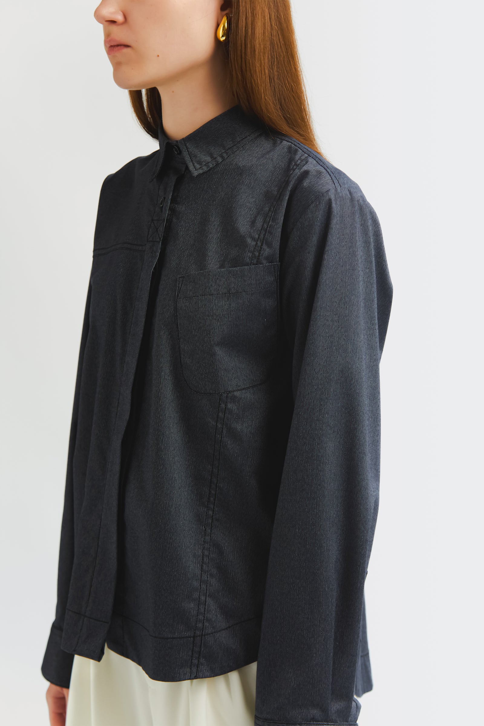 YARRA OVERSIZED SHIRT NAVY